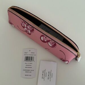 Coach Pink Cherry Print Pencil Case